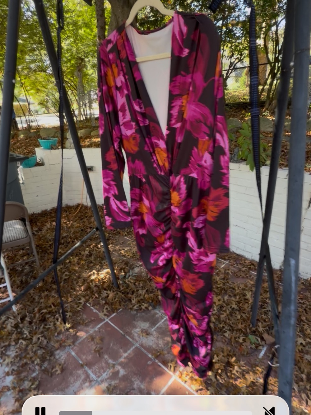 Floral body con maxi dress